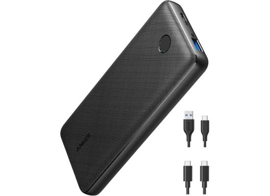 Anker PowerCore 20K Portable Fast Charger Power Bank 20,000mAh & USB-C & USB-A Output - Black